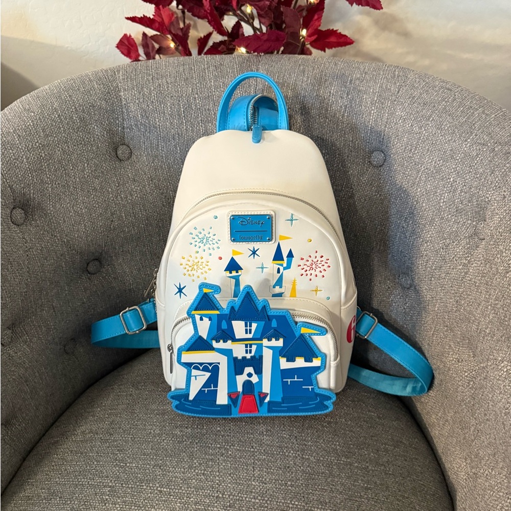 Disney Cream and Blue Castle Backpack